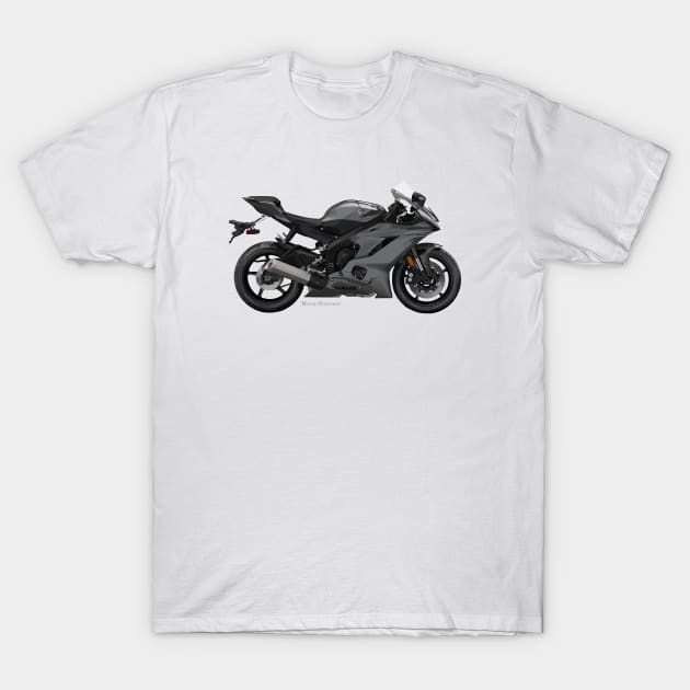 Yamaha R6 19 gray, s T-Shirt by MessyHighway